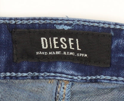 Mens UK Size 32 Diesel Slim Fit Skinny Blue Jeans