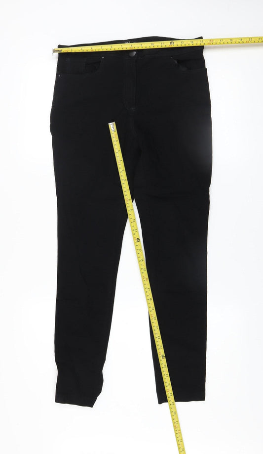 Womens UK Size 12 F&F Slim Fit Skinny Black Jeans