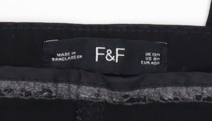 Womens UK Size 12 F&F Slim Fit Skinny Black Jeans