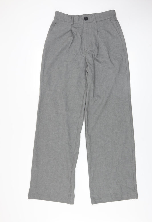 Womens UK Size 8 Stradivarius Regular Fit Business Casual Workwear Grey Trousers