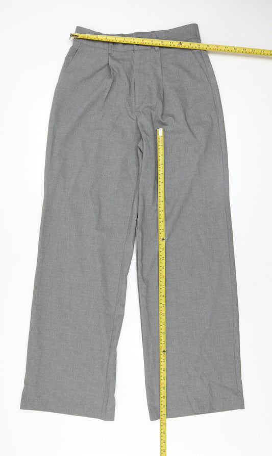 Womens UK Size 8 Stradivarius Regular Fit Business Casual Workwear Grey Trousers