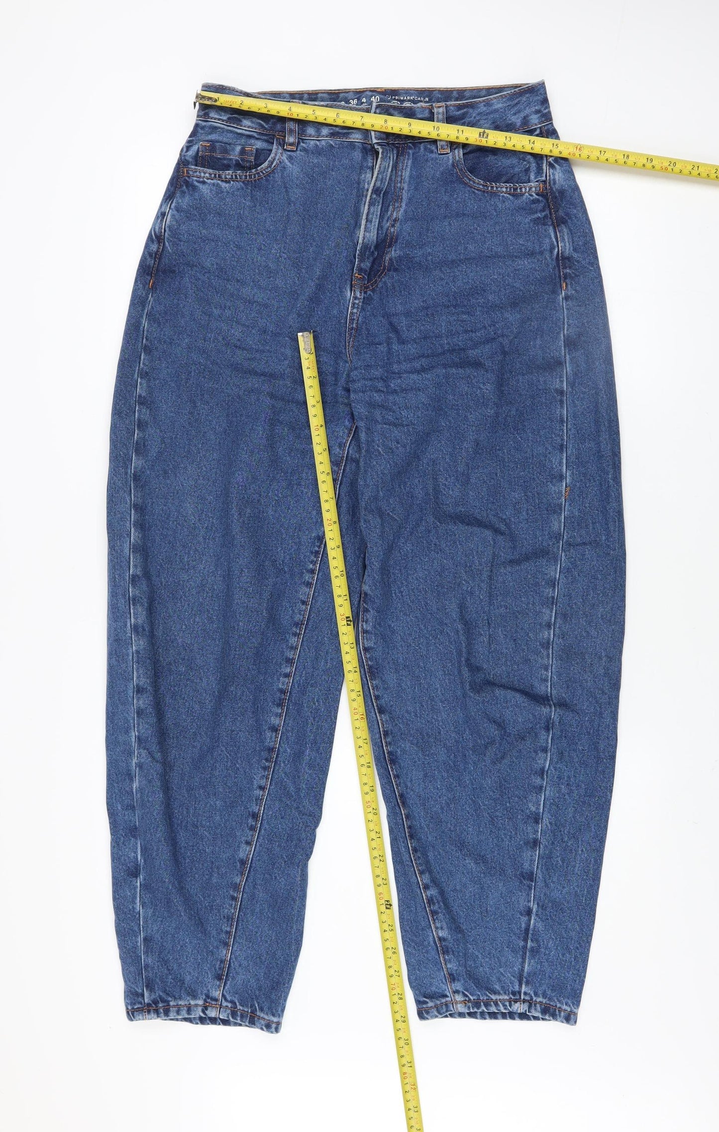 Womens UK Size 8 Primark Relaxed Fit Mom Blue Jeans