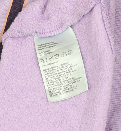 Womens UK Size 14 H&M Purple Pullover Sweatshirt