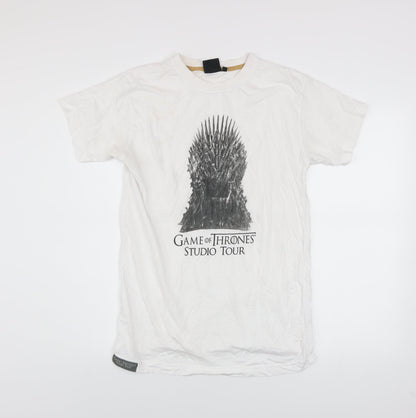 Game of Thrones Studio Tour Men's White Cotton T-Shirt Size S