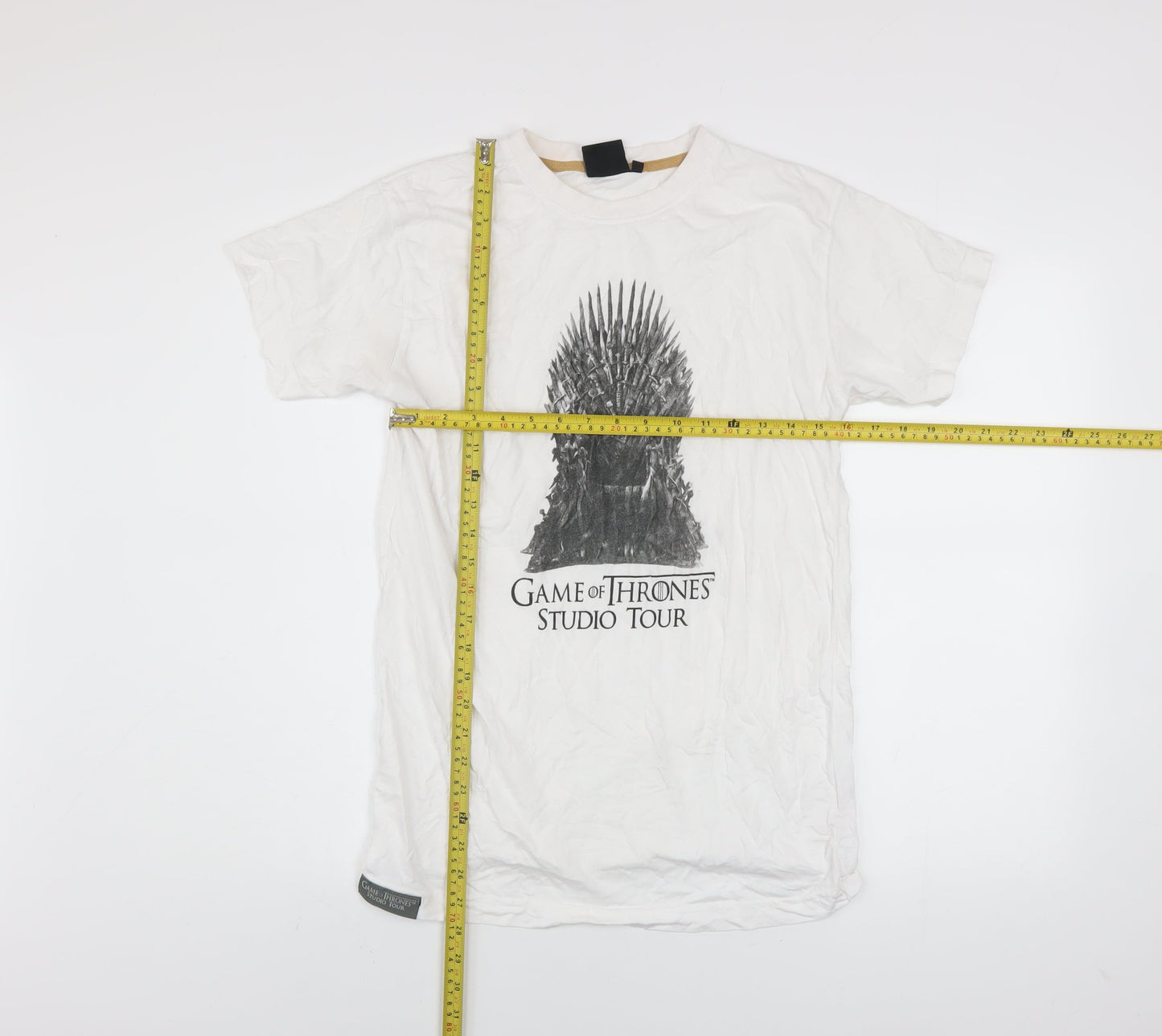 Game of Thrones Studio Tour Men's White Cotton T-Shirt Size S