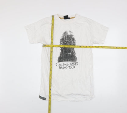 Game of Thrones Studio Tour Men's White Cotton T-Shirt Size S