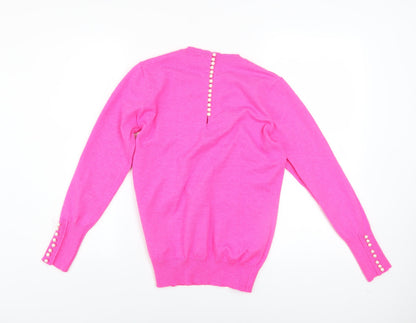 Womens UK Size 10 Savida Pink Pullover Jumper