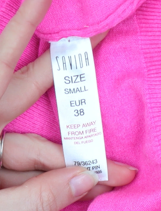Womens UK Size 10 Savida Pink Pullover Jumper