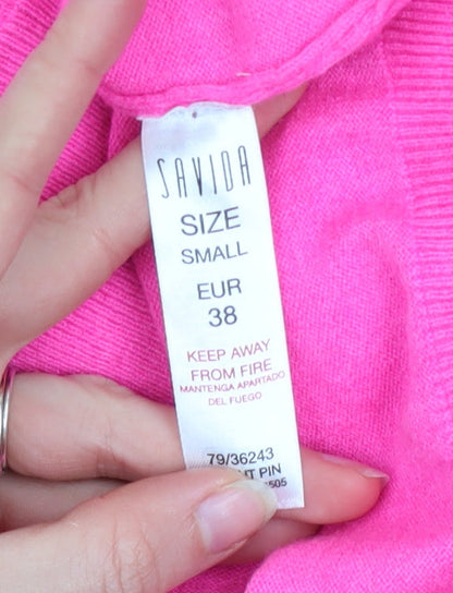 Womens UK Size 10 Savida Pink Pullover Jumper
