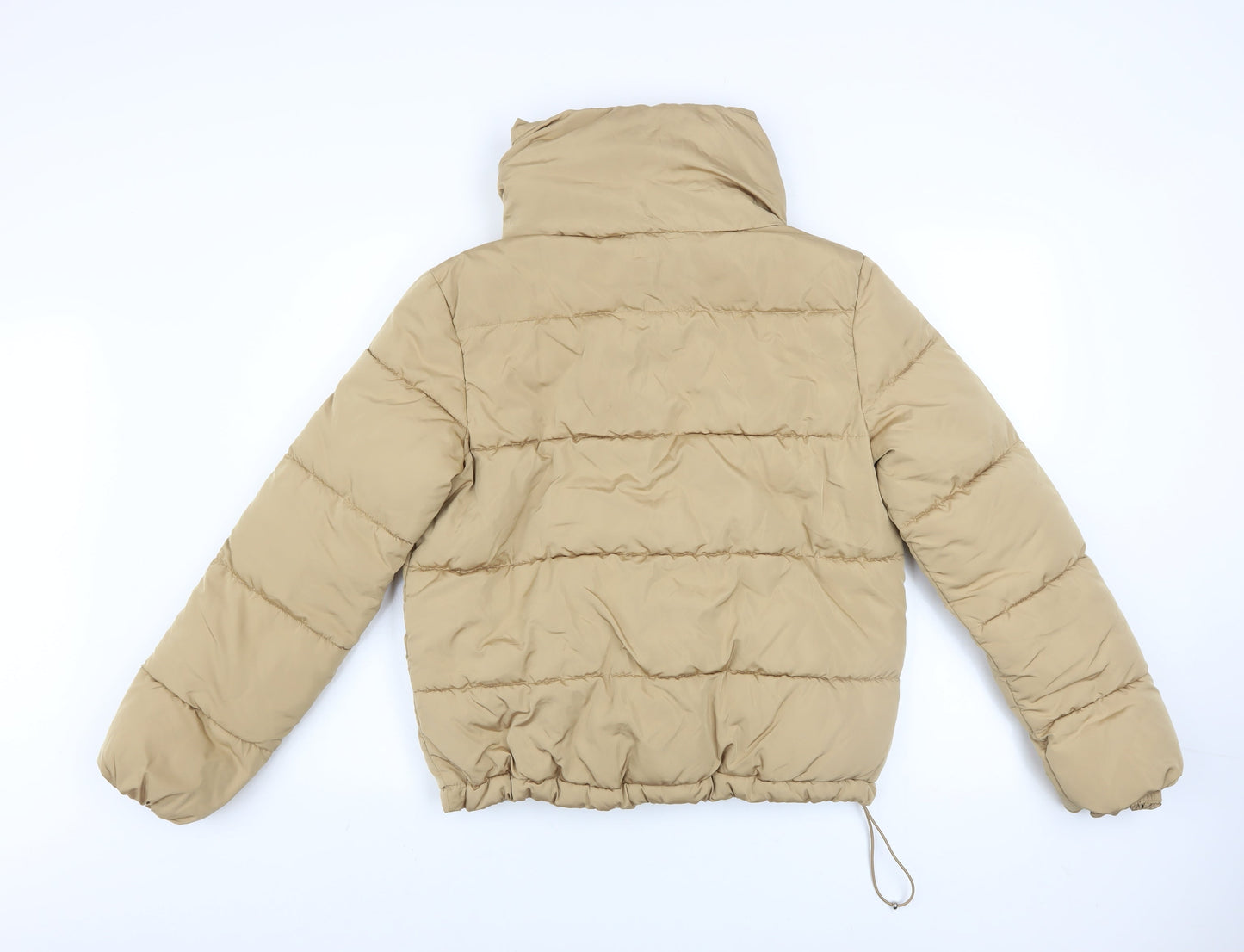 Womens UK Size S Stradivarius Beige Puffer Jacket