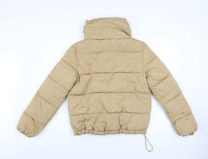 Womens UK Size S Stradivarius Beige Puffer Jacket