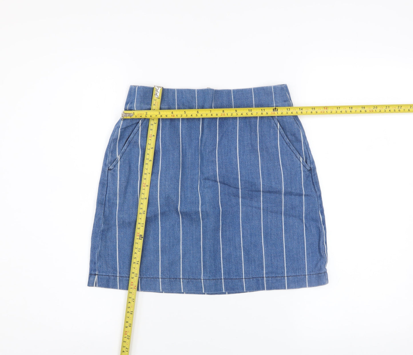 Womens UK Size 8 Topshop Straight & Pencil Denim Skirt
