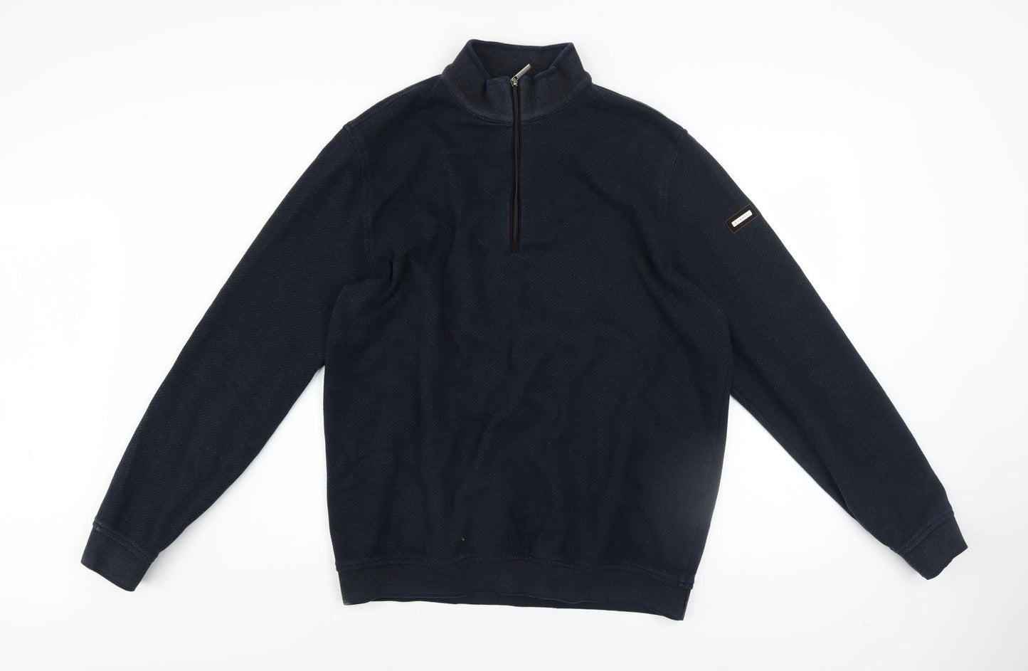 Mens UK Size 2XL Bugatti Blue Full Zip Jumper