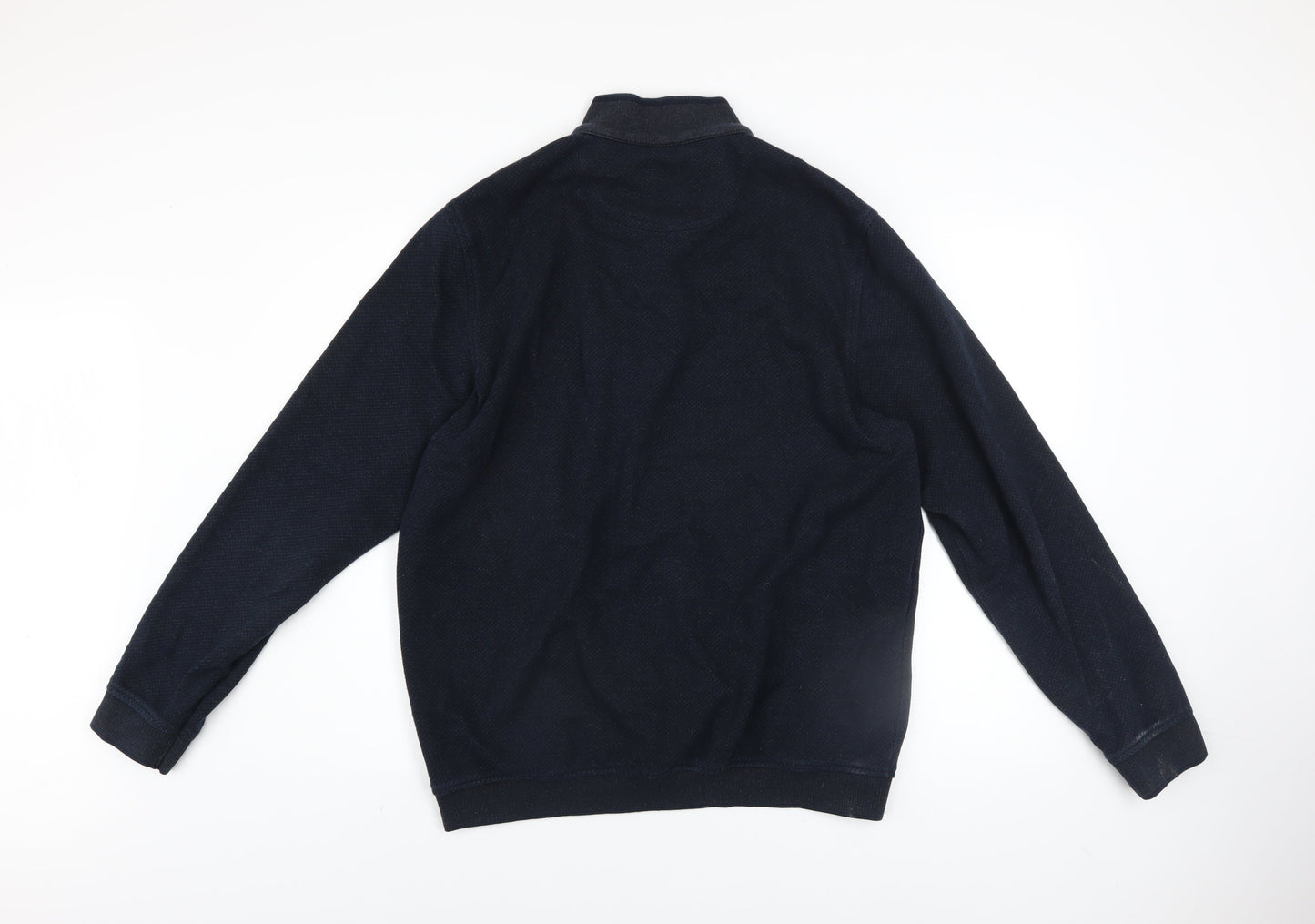 Mens UK Size 2XL Bugatti Blue Full Zip Jumper