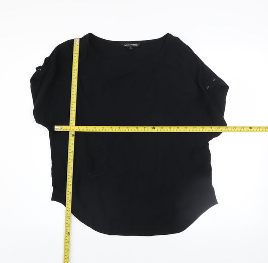 Womens UK Size 8 NEXT Black Basic Blouse