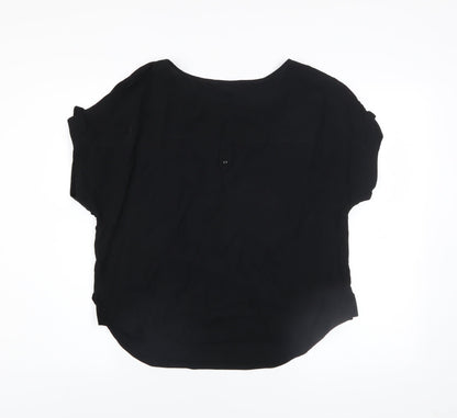Womens UK Size 8 NEXT Black Basic Blouse