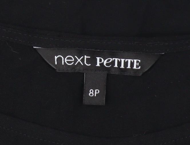 Womens UK Size 8 NEXT Black Basic Blouse