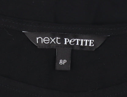 Womens UK Size 8 NEXT Black Basic Blouse