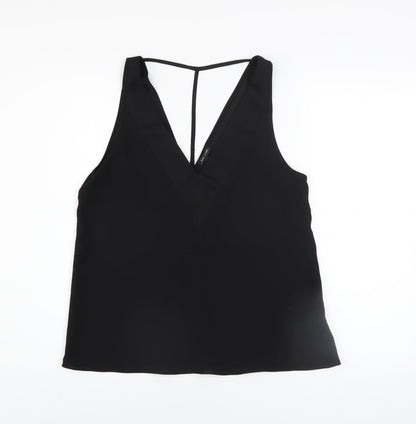 Womens UK Size 8 River Island Black Camisole Tank