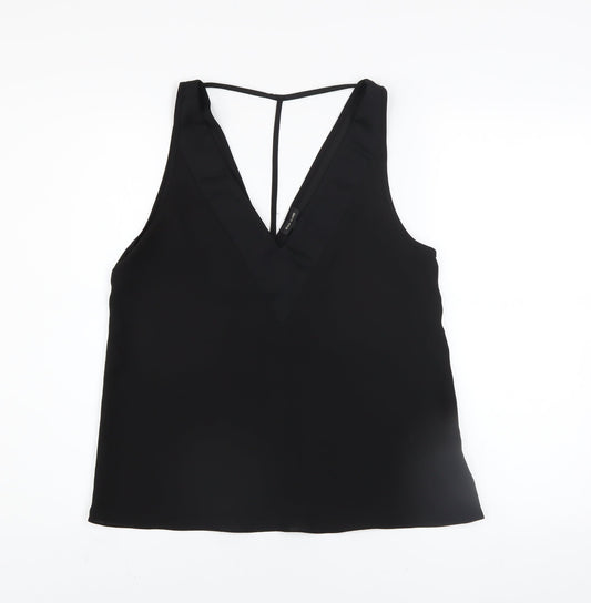 Womens UK Size 8 River Island Black Camisole Tank