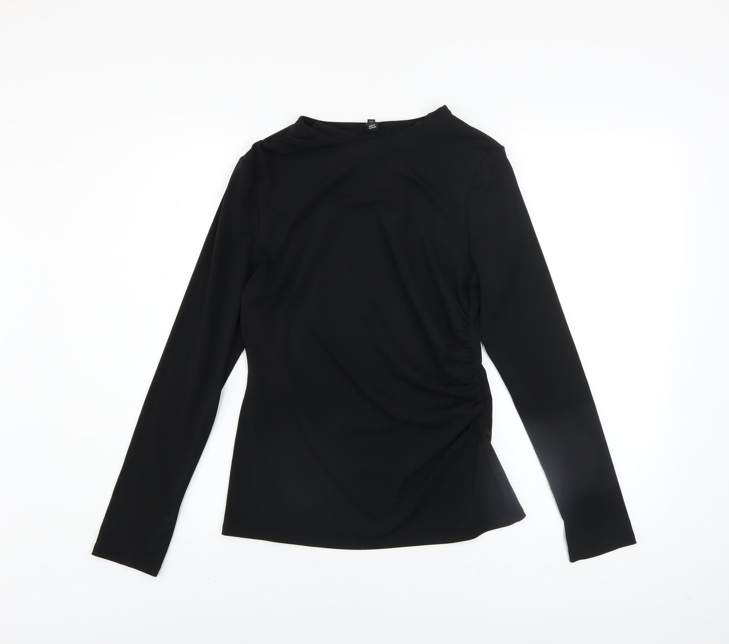 Womens UK Size 10 River Island Black Basic Blouse