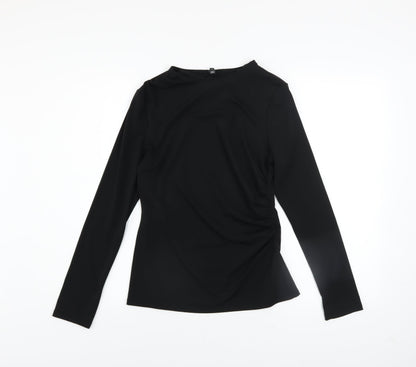 Womens UK Size 10 River Island Black Basic Blouse