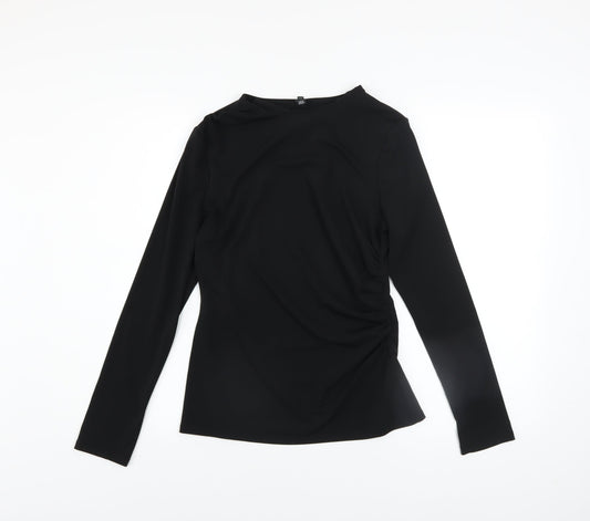 Womens UK Size 10 River Island Black Basic Blouse