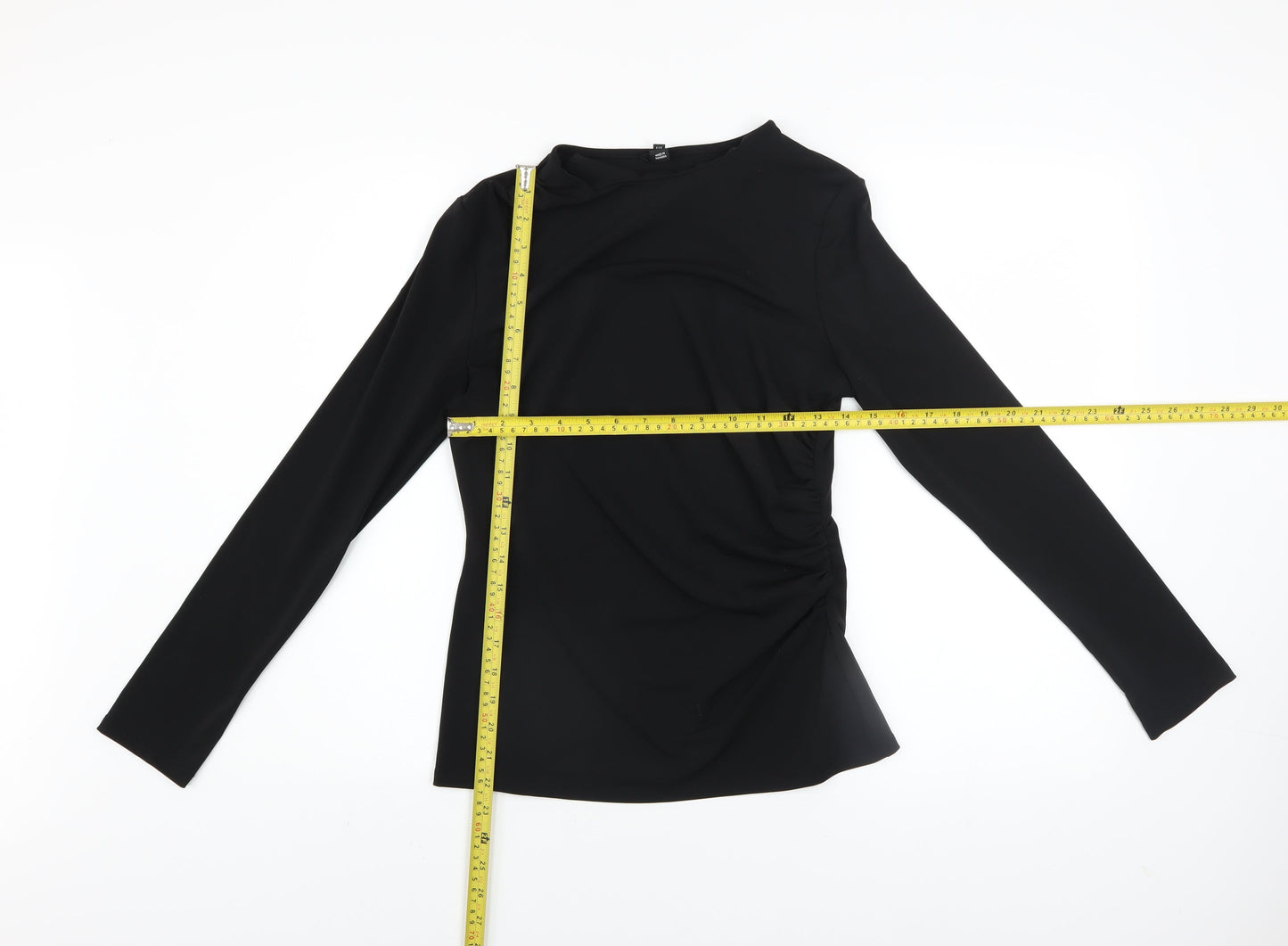 Womens UK Size 10 River Island Black Basic Blouse