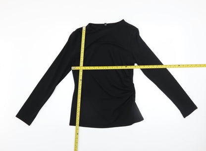 Womens UK Size 10 River Island Black Basic Blouse