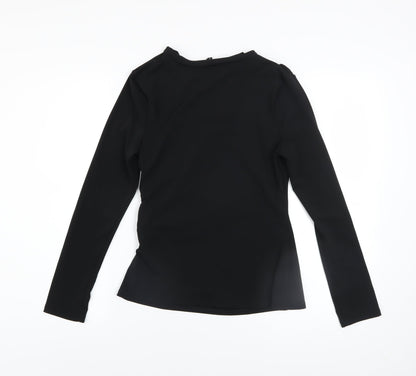 Womens UK Size 10 River Island Black Basic Blouse