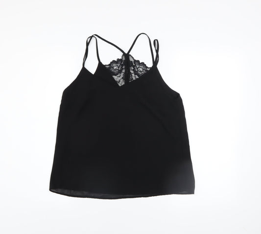 Womens UK Size 10 New Look Black Camisole Tank