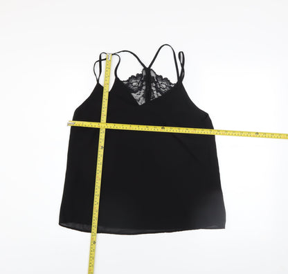 Womens UK Size 10 New Look Black Camisole Tank
