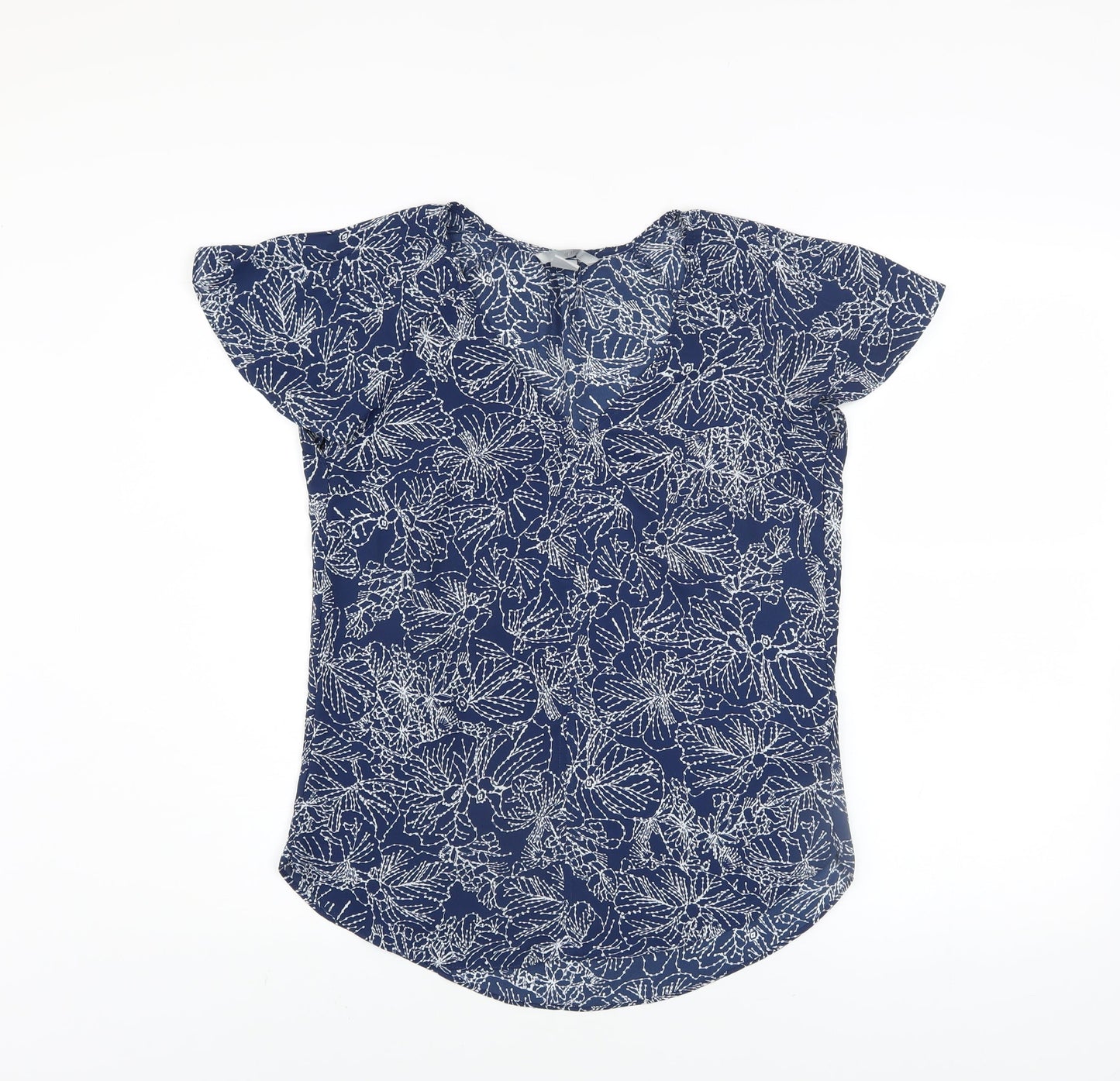 Womens UK Size 6 H&M Blue Basic Blouse