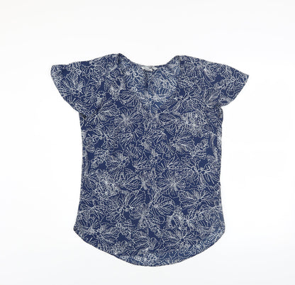 Womens UK Size 6 H&M Blue Basic Blouse