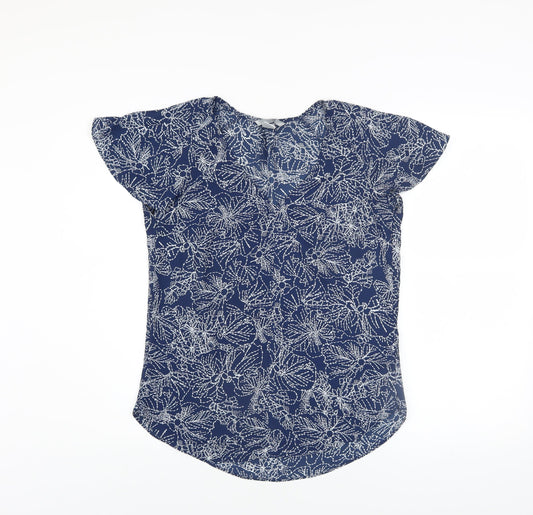 Womens UK Size 6 H&M Blue Basic Blouse