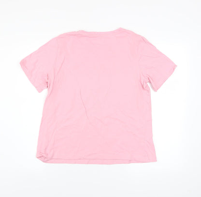 Womens UK Size 12 Dunnes Stores Pink Basic T-Shirt