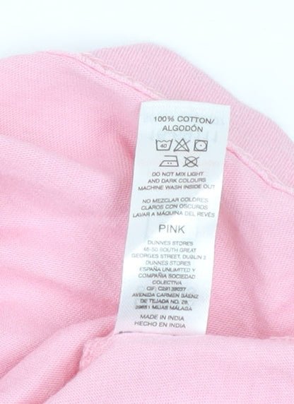 Womens UK Size 12 Dunnes Stores Pink Basic T-Shirt