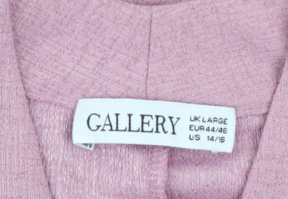 Womens UK Size L Gallery Pink Kimono Blouse