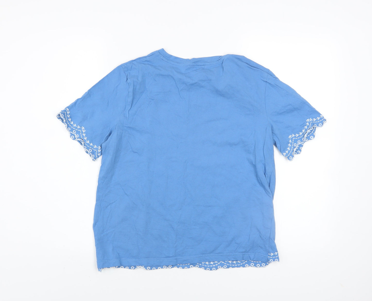 Womens UK Size 14 Dunnes Stores Blue Basic T-Shirt