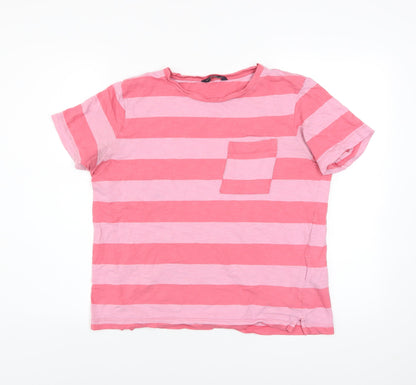 Womens UK Size 12 Marks and Spencer Pink Basic T-Shirt