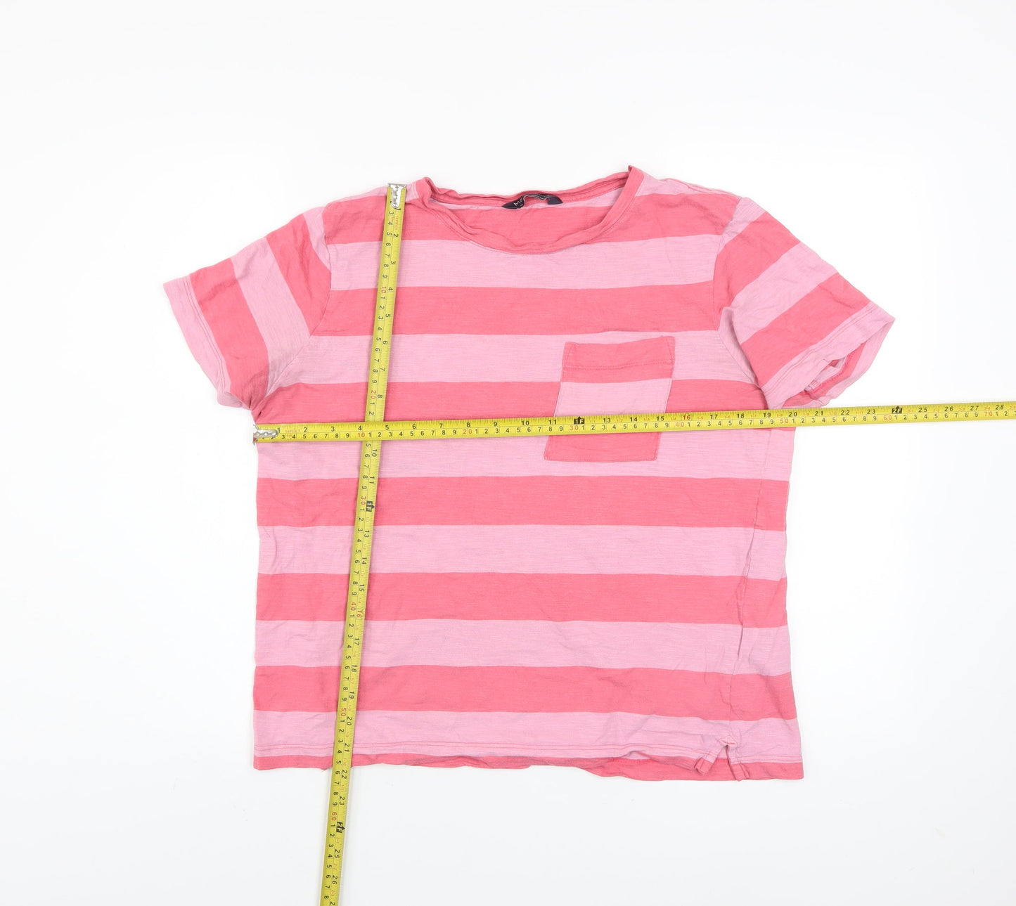 Womens UK Size 12 Marks and Spencer Pink Basic T-Shirt