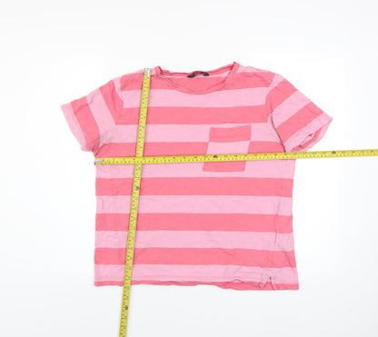 Womens UK Size 12 Marks and Spencer Pink Basic T-Shirt