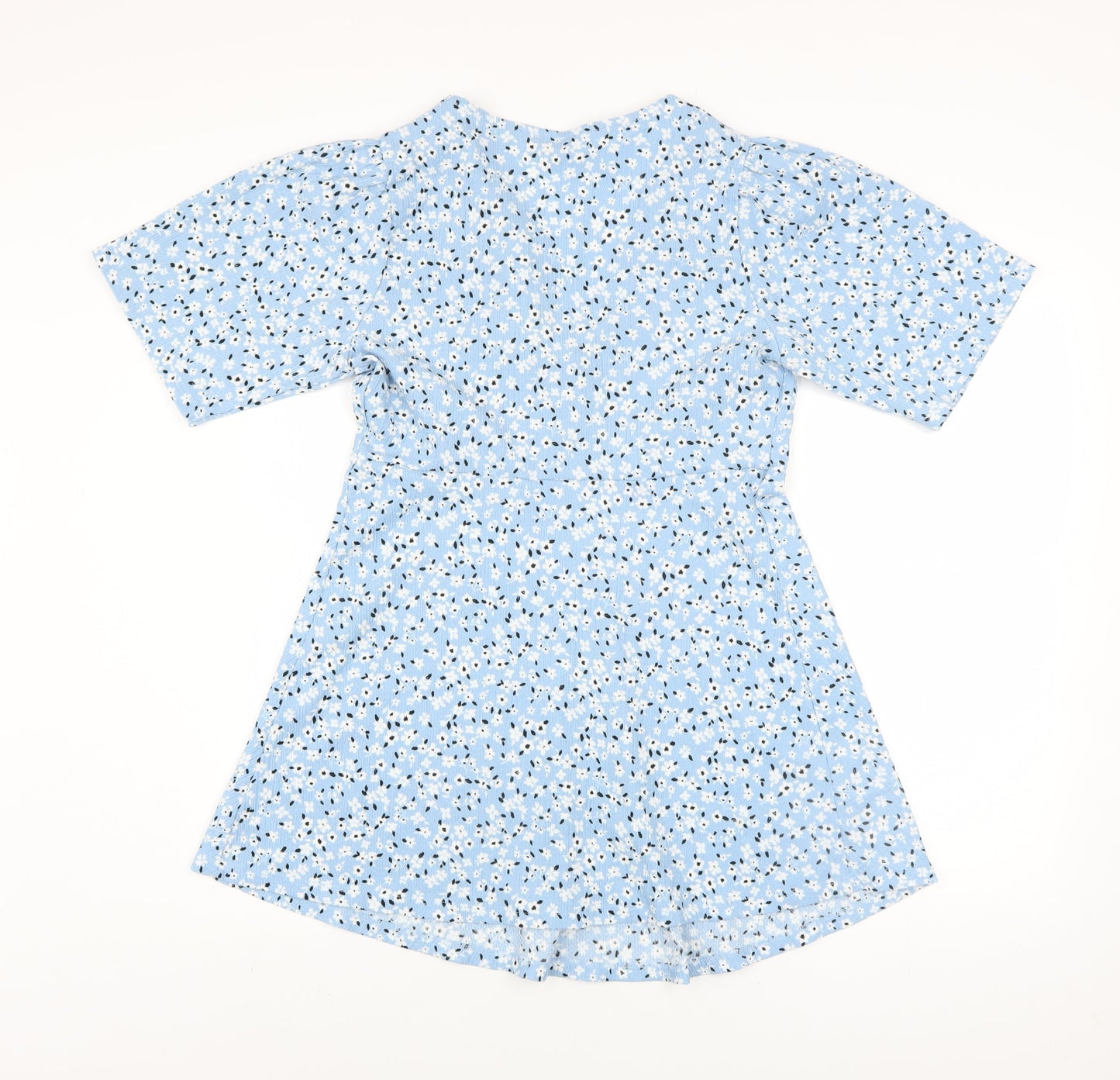 Womens UK Size 10 New Look Blue Tunic Blouse