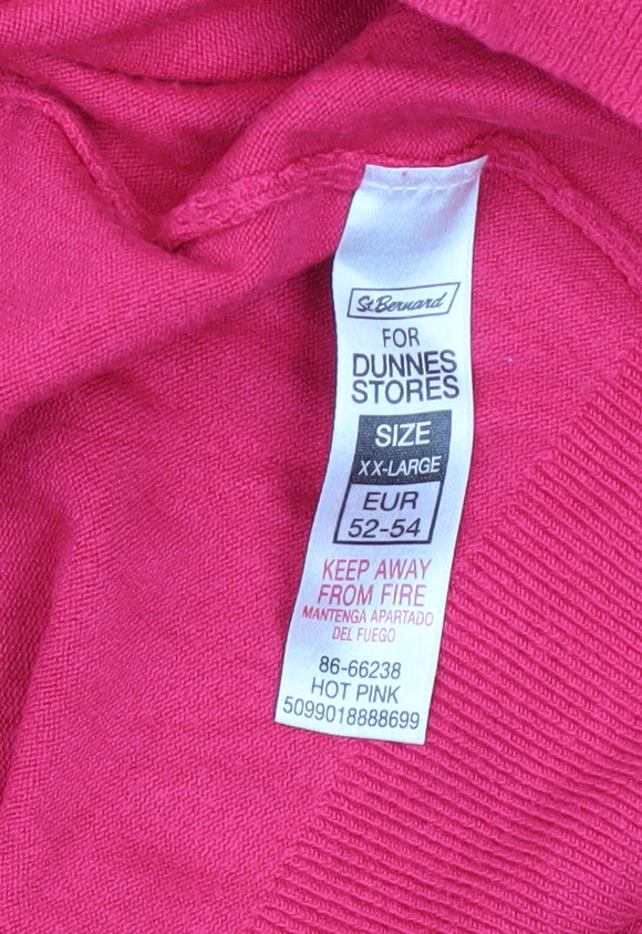 Womens UK Size 2XL Dunnes Stores Pink Pullover Jumper