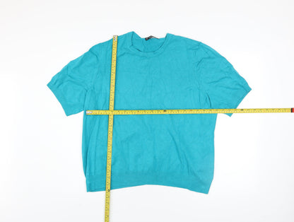 Womens UK Size 2XL St. Bernard for Dunnes Stores Blue Pullover Jumper
