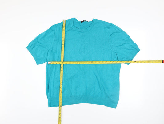 Womens UK Size 2XL St. Bernard for Dunnes Stores Blue Pullover Jumper