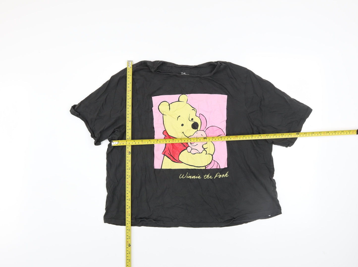 Womens UK Size XL Disney Black Basic T-Shirt