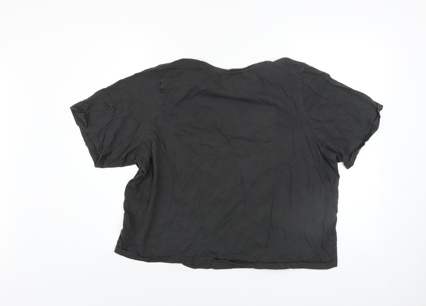 Womens UK Size XL Disney Black Basic T-Shirt