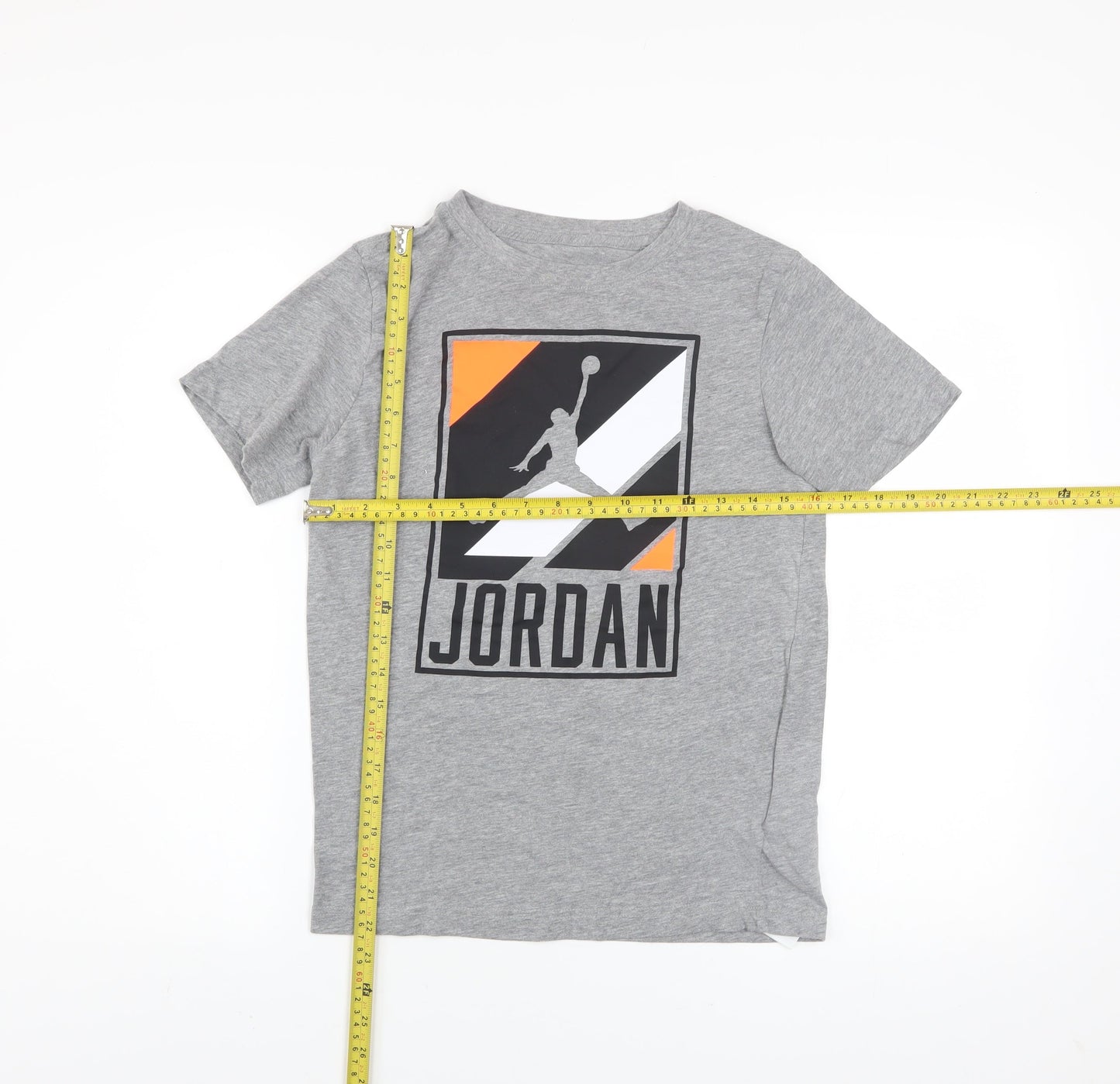 Boys UK Size 12-13 Years Jordan Grey Basic T-Shirt