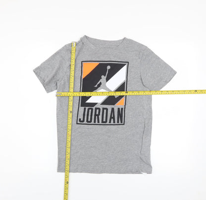 Boys UK Size 12-13 Years Jordan Grey Basic T-Shirt